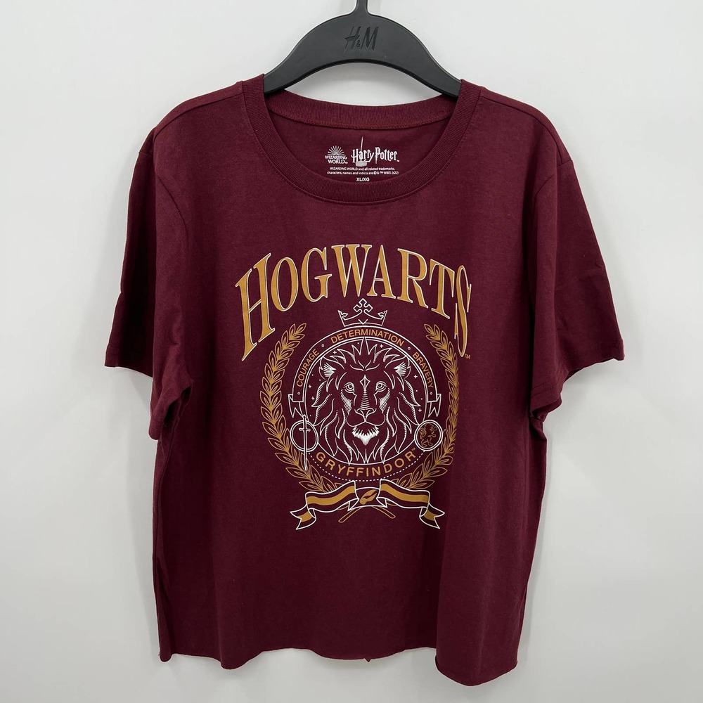 Wizarding World Women's Harry Potter Hogwarts Cropped T-shirt Size XL